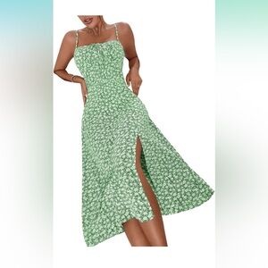 Floral Green Maxi Dress